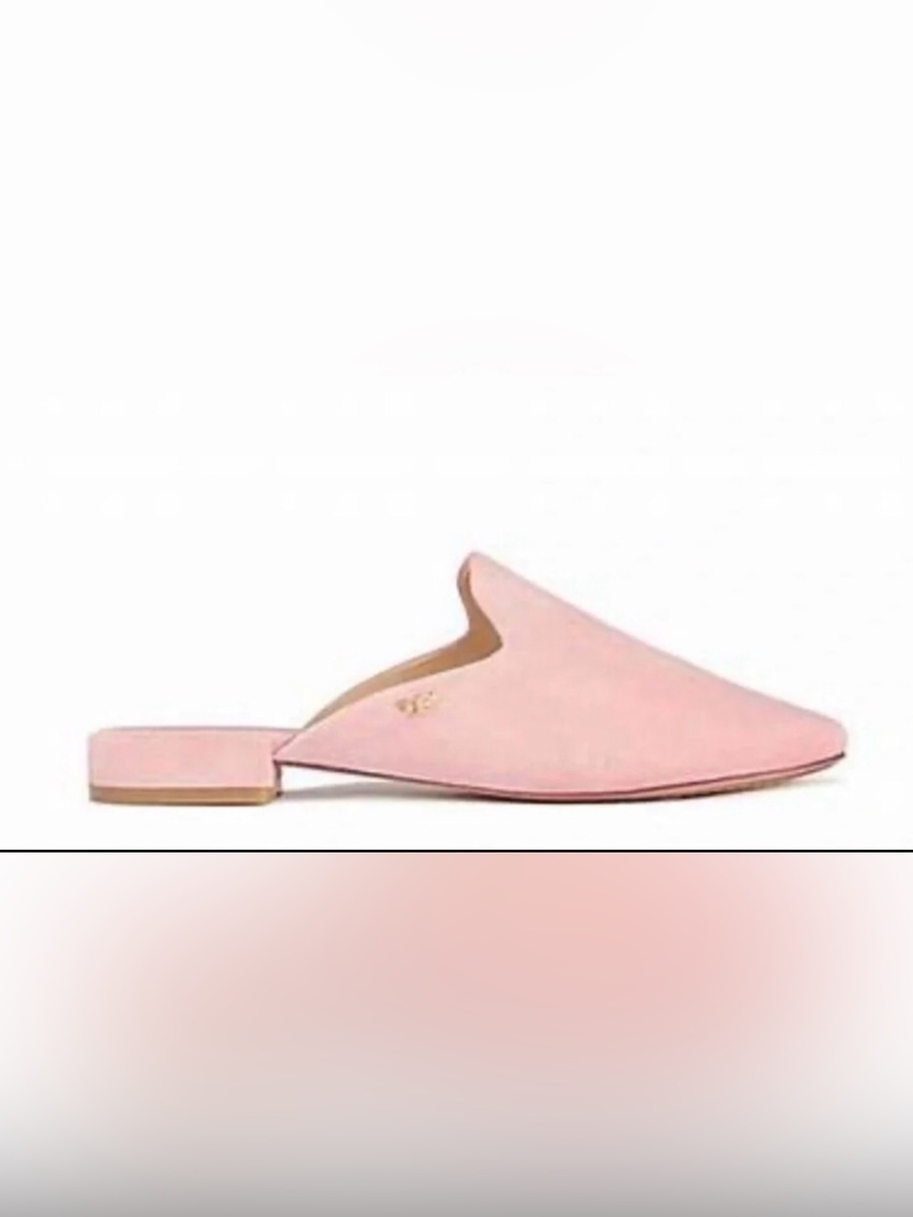 Tory Burch Pink Suede Backless Loafers